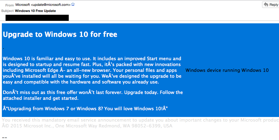 Vigyázzon: átverhetik, ha e-mailt kap a Windows 10-re frissítésről