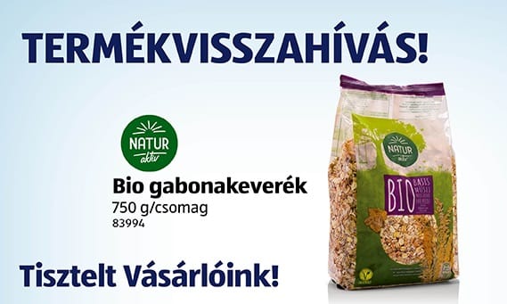 Rákkeltő anyaggal szennyezett müzlit hív vissza az Aldi