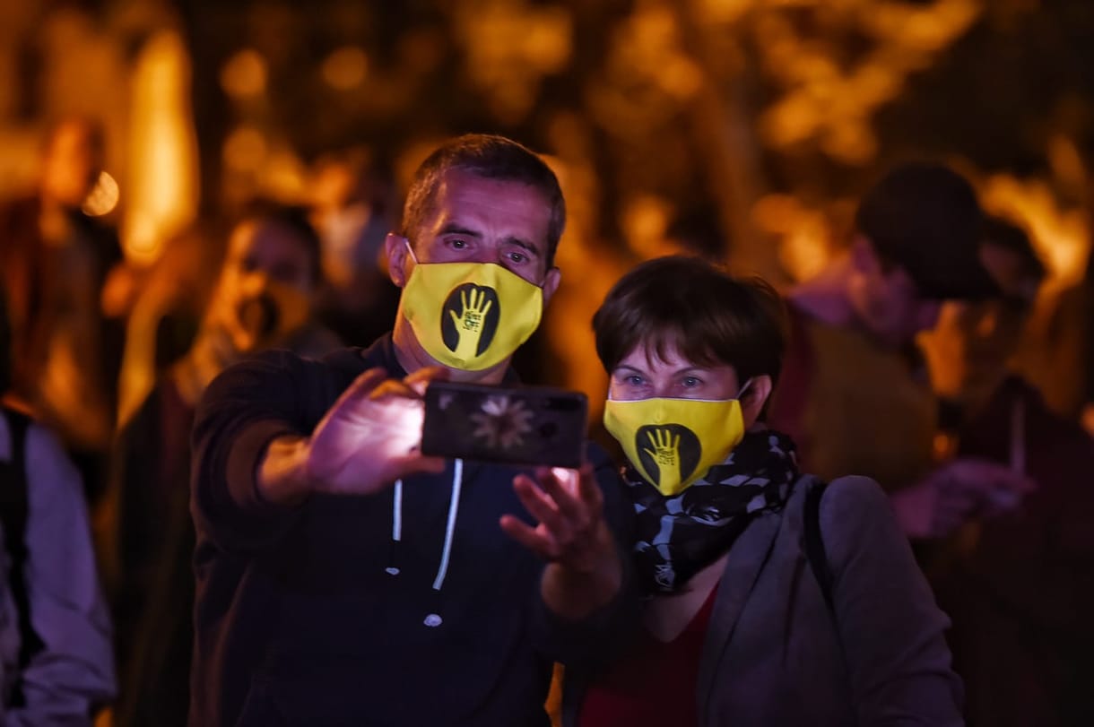 SZFE-tüntetés: Mindannyiunk szabadsága, és egy jobb, boldogabb élet reménye a tét