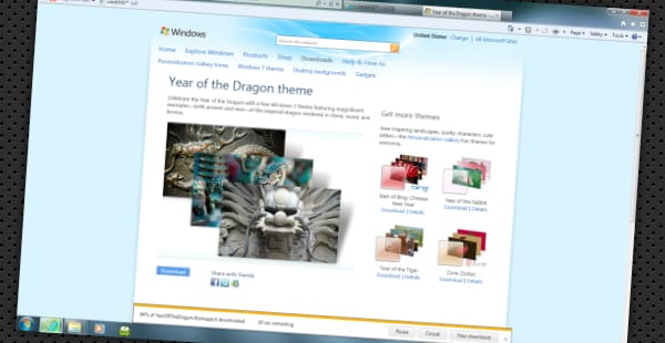 Letölthető a Year of the Dragon téma a Microsofttól