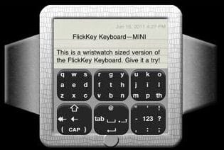 FlickKey, a világ legkisebb billentyűzete