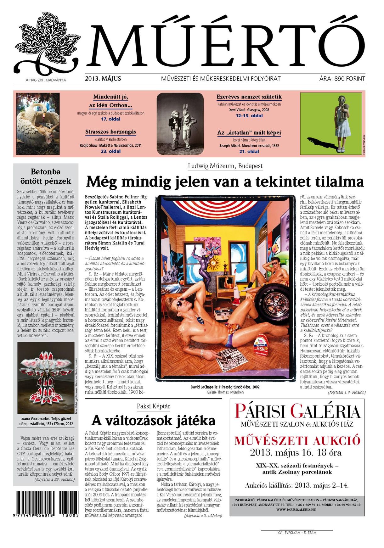 Megjelent a Műértő májusi lapszáma