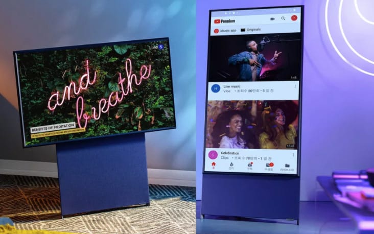 A Samsungnak van egy tévéje, amely függőlegesen is nézhető