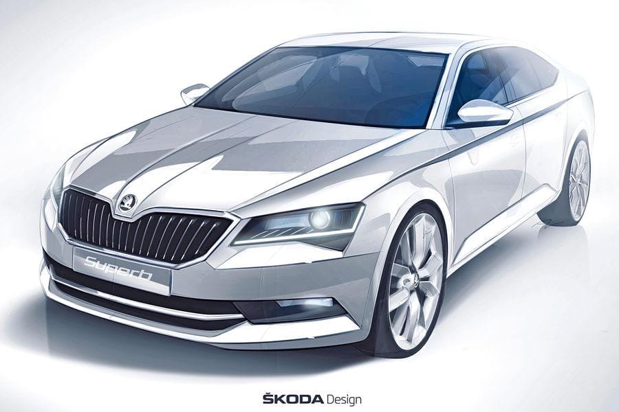 Hivatalos rajzon az új Skoda Superb