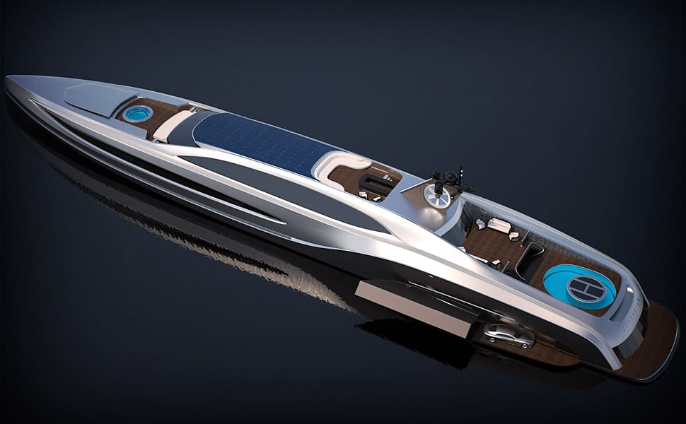 Hipermodern szuperyacht, luxuskivitelben 