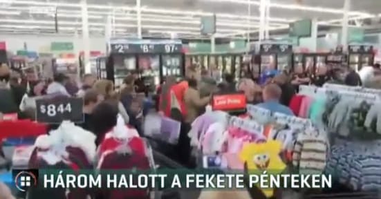 Megdöbbentő felvételek az amerikai Black Fridayről, amelynek 3 halottja van