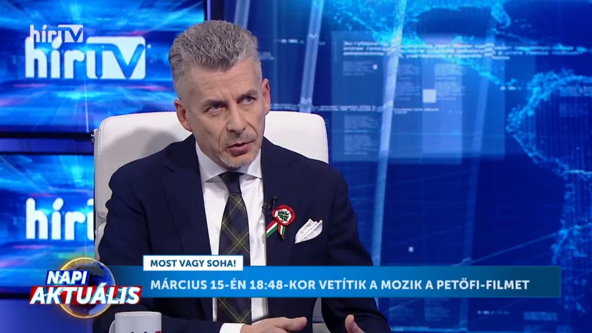 Rákay Philip szerint „hazafias kötelesség” megnézni a Petőfi-filmjét