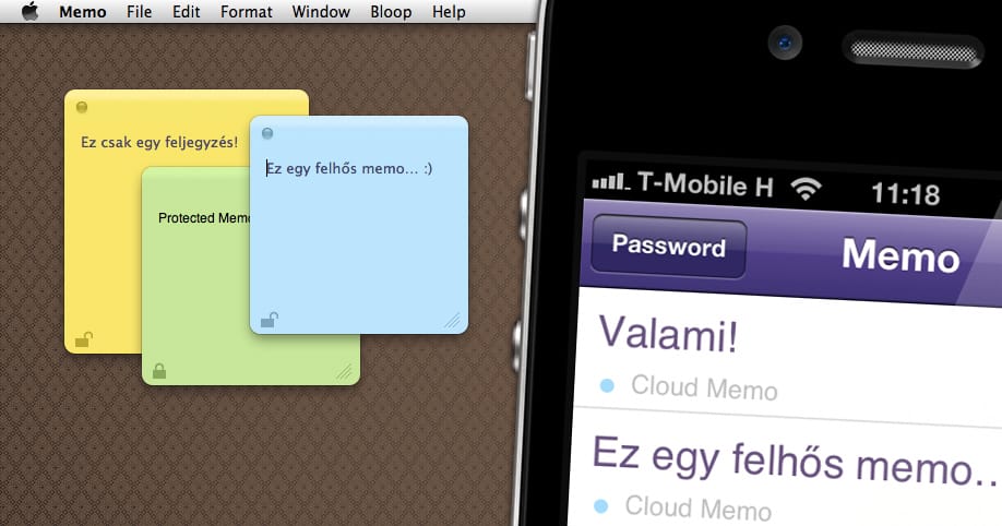 Sárga cetlik a felhőben Macen, iPhone-on és iPaden