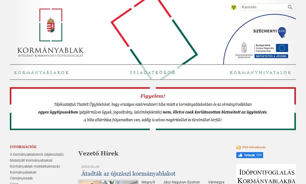Leállt a Kormányablakokban az informatikai rendszer