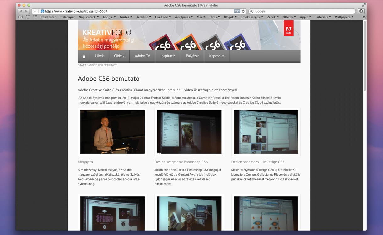 Összefoglaló az Adobe CS6 hazai debütálásáról [videókkal]