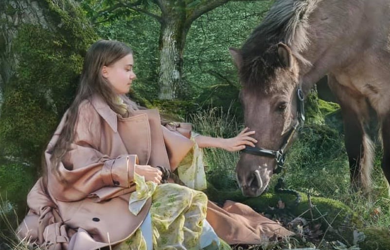 Greta Thunberg lovat simogat a Vogue címlapján