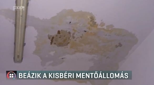 Szétázott a két éve felújított kisbéri mentőállomás egy része