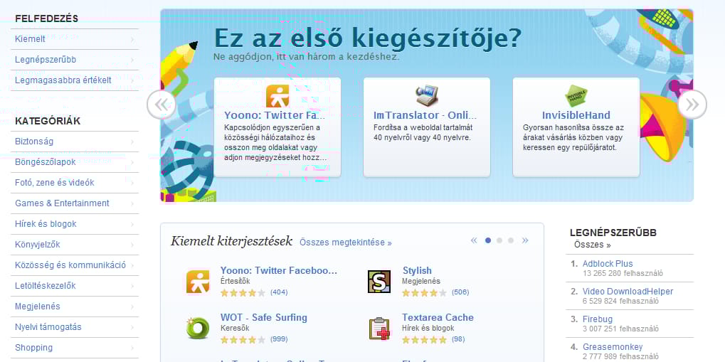 Már több mint 3 milliárd Firefox-kiegészítőt töltöttek le