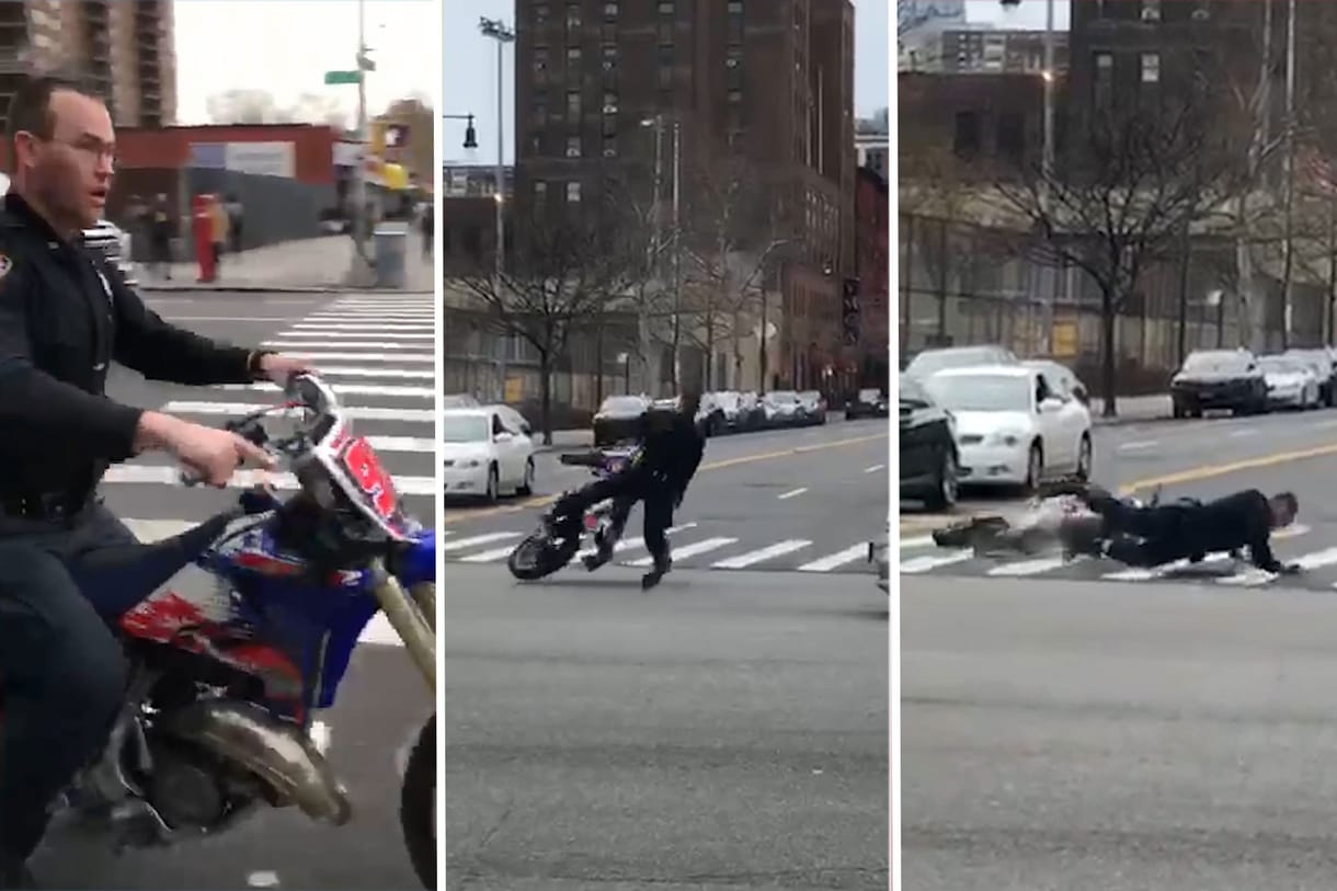 Elkobzott terepmotoron menőzött a rendőr, bár ne tette volna – videó