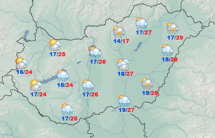 Időjárás: Borongósan indul a hét