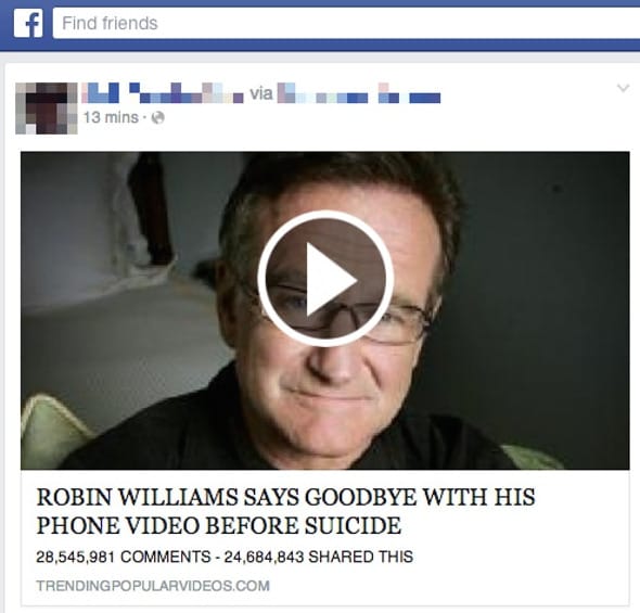 Átverés Robin Williams búcsúüzenete