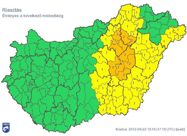 Riasztást adtak ki több megyére, 4-5 centis jég is eshet