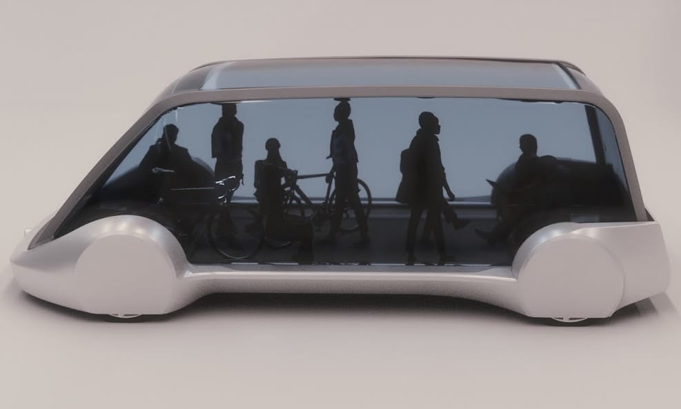 Négykerekű városi üvegkapszulákkal harcolna a városi dugók ellen a Tesla