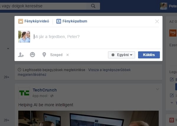 Furcsa változás jön a Facebookon: lehet, hogy máshogy kell majd bejegyzéseket kitenni