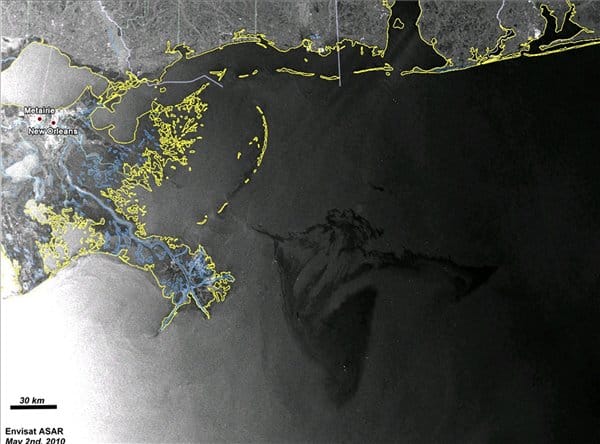 NASA: műholdfelvételek az olajfoltról