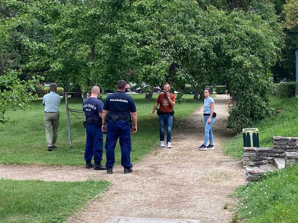 Bevitték a rendőrök a gárdonyi kutyapártosokat, mert padot festettek