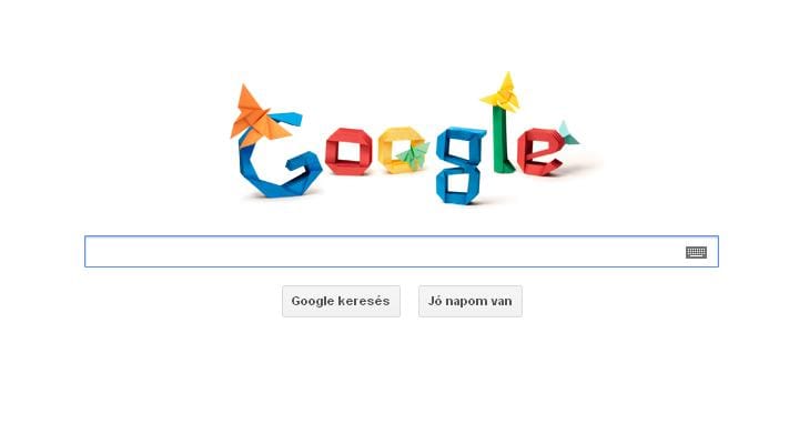 A mai doodle az origamiról szól