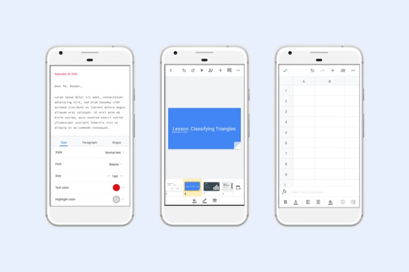 Új kinézetet kapnak a Google dokumentumkezelő alkalmazásai
