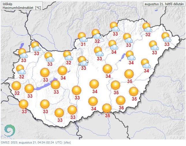 Marad a hőség, se szél, se eső nem lesz