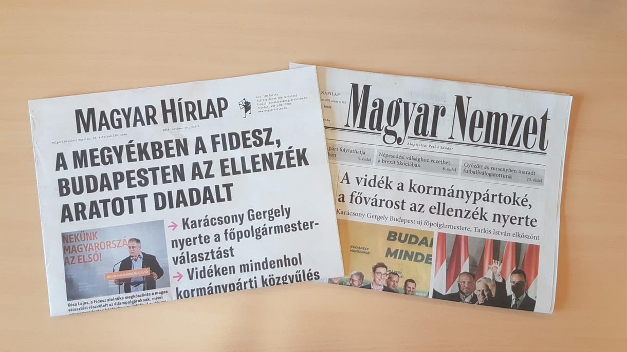 Csak két kormányközeli lap várta meg, mi lesz a választás eredménye