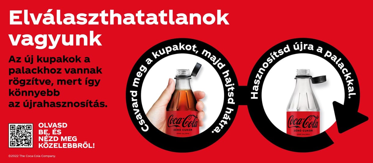 Átalakítja a Coca-Cola a kupakjait, hogy ne lehessen csak úgy eldobálni
