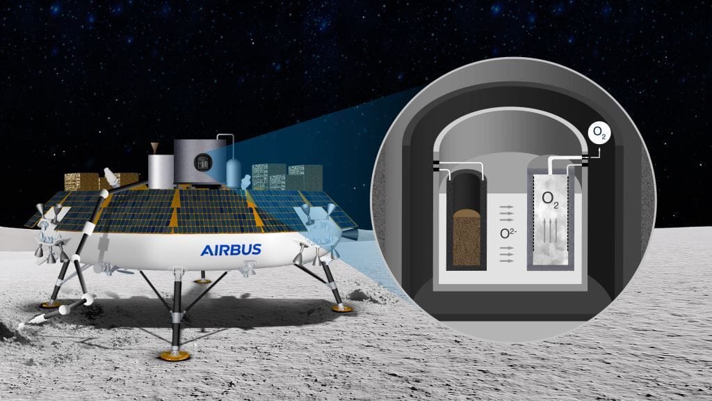 Elkészült az Airbus nagy találmánya, amellyel oxigén állítható elő a Holdon