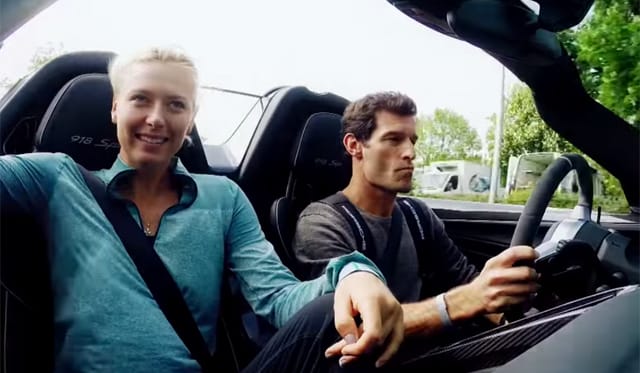 Webber megautóztatta Sarapovát a Porsche hibrid fenevadjával – videó