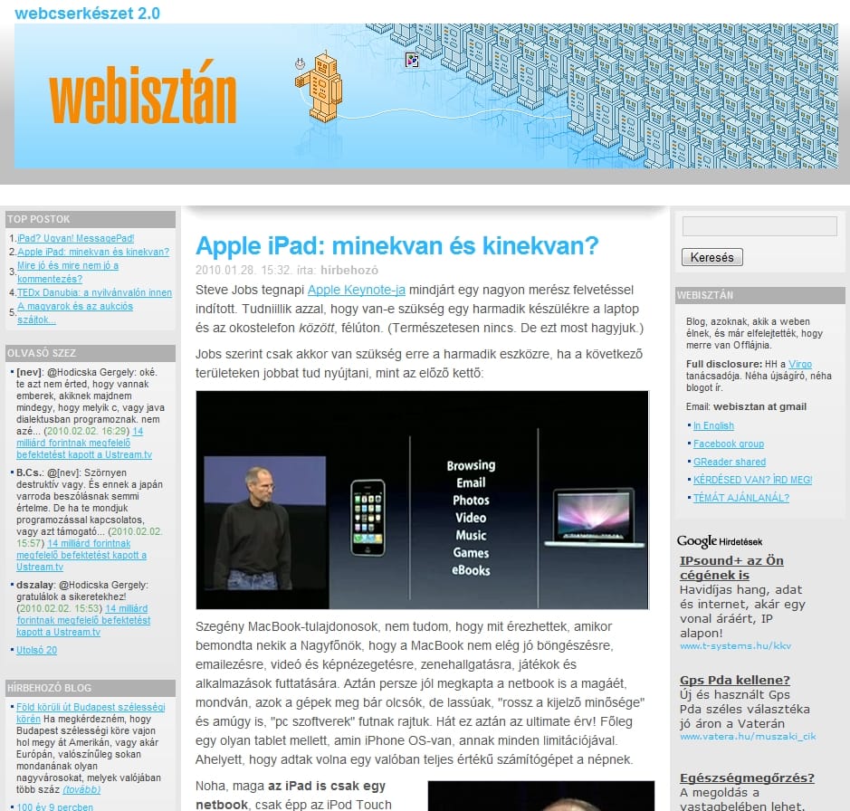 Az iPad a magyar bloggerek szemével
