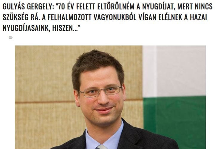 Az utóbbi idők legnagyobb hülyesége terjed a magyar nyugdíjakról, Gulyás Gergelyt is belekeverték