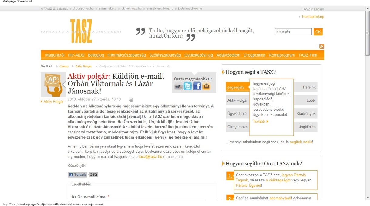 TASZ: nem diszkórazziára van szükség