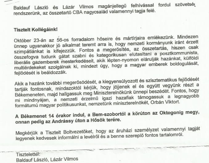 A CBA magyaráz: fontos, de nem kötelező szidni a 