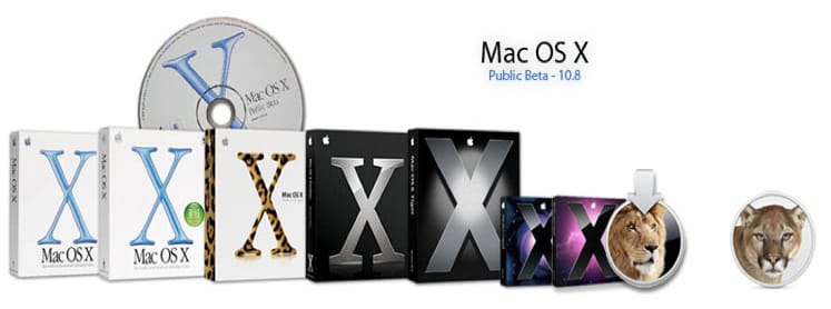 Az OS X fejlődése képekben, az első bétától a Mountain Lionig