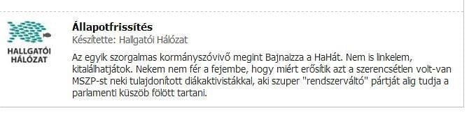 Törölt HaHa-poszt: Bajnai egy 