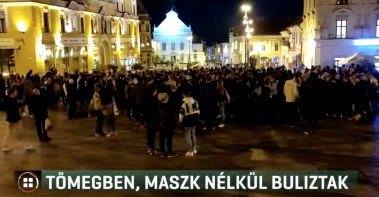 Tömegek buliztak tegnap a vendéglátóhelyeken és az utcákon, sokan maszk nélkül