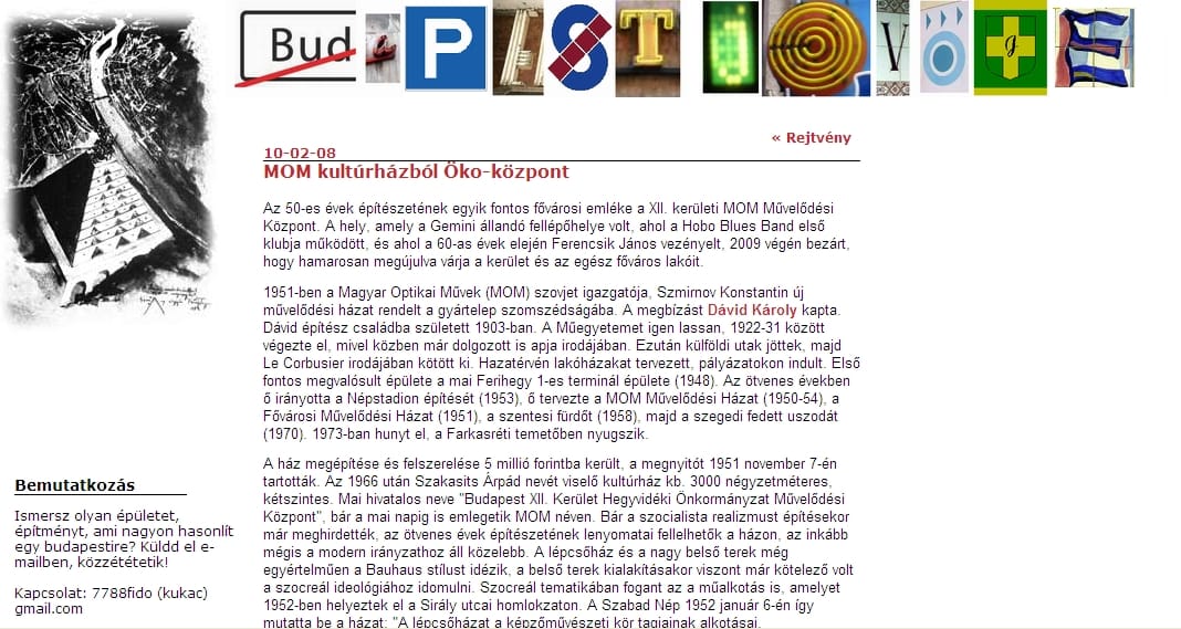 Művelődési házból Öko-központ Budapesten