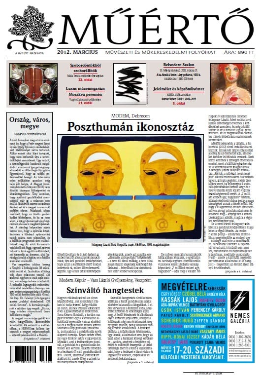 Megjelent a Műértő márciusi száma
