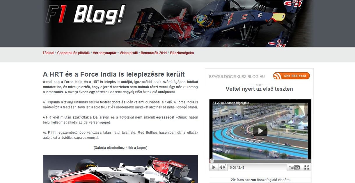 Bemutatták a Force India és a Hispania versenyautóit