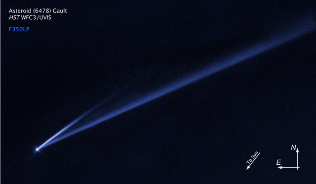 Egy kisbolygó haláltusáját sikerült lefotózni a Hubble űrtávcsővel