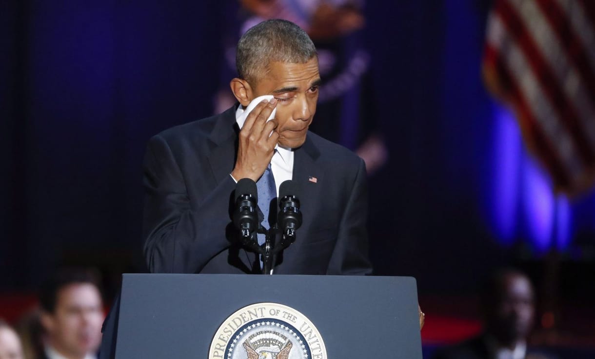 Obama könnyek között búcsúzott az amerikaiaktól - videó