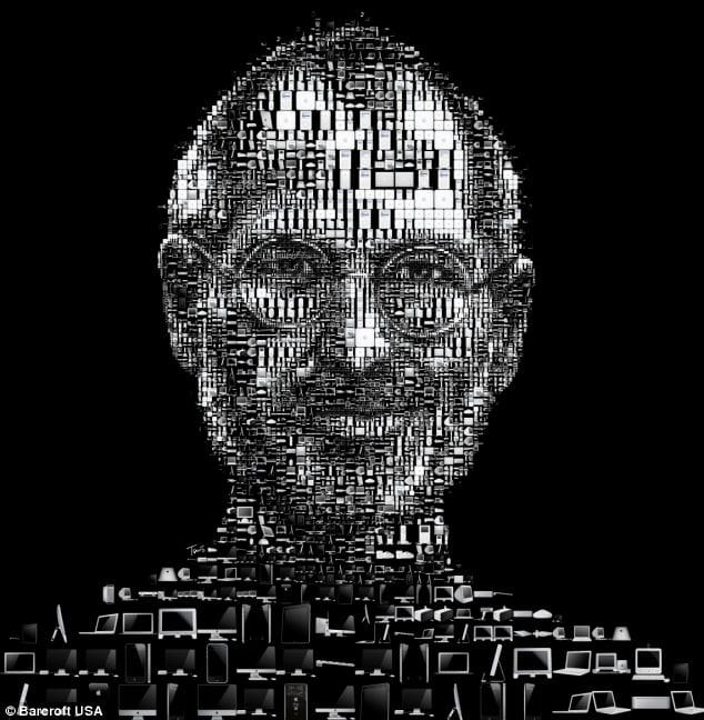 Steve Jobs portrék, Apple-termékekből összerakva