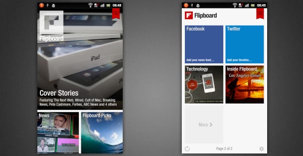 Már most letölthető az androidos Flipboard, nem kell bevárni a Samsung Galaxy S III-at!