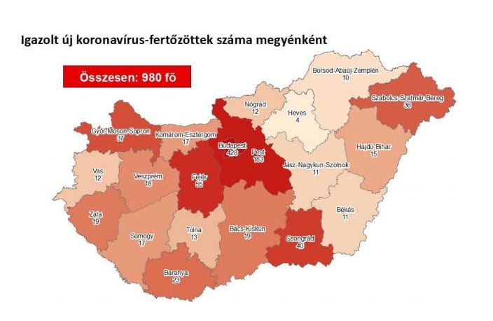A koronavírus-fertőzöttek közel fele budapesti