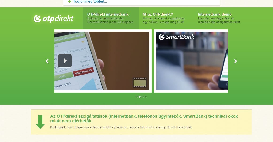 Szétesett az OTP netbankja