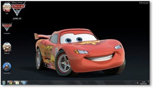 Cars 2 és Amerika kapitány témák letöltése a Windowshoz