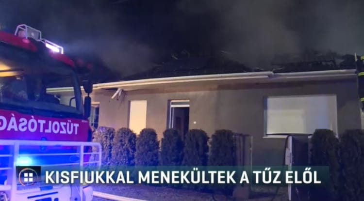Kisfiukkal menekültek a tűz elől, lakhatatlanná vált a család otthona